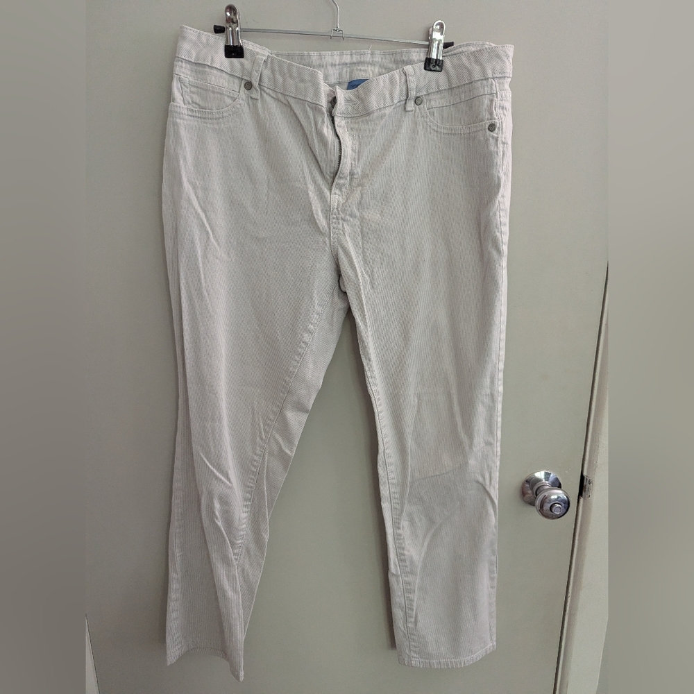Simply Vera Vera Wang Sz 12 Women's Ribbed Off White Pants Officewear School